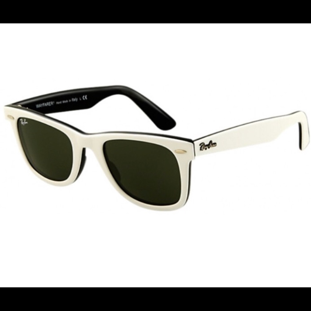 Black and White Ray Ban Sunglasses with Case